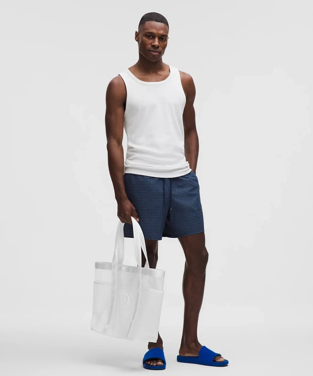 lululemon green tote bag Lululemon Two-Tone Canvas Tote Bag 10l - Grey Eucalyptus/Light Ivory