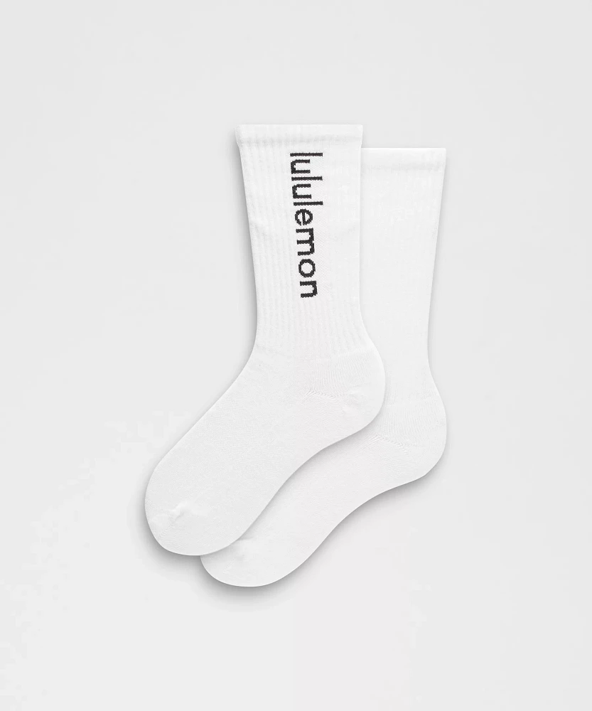 Unisex Daily Essential Crew Socks *Wordmark |