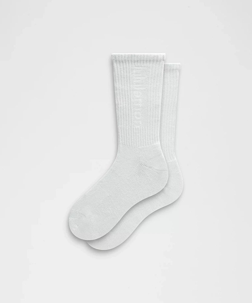 Unisex Daily Essential Crew Socks *Wordmark | Men's