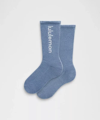 Unisex Daily Essential Crew Socks *Wordmark | Men's