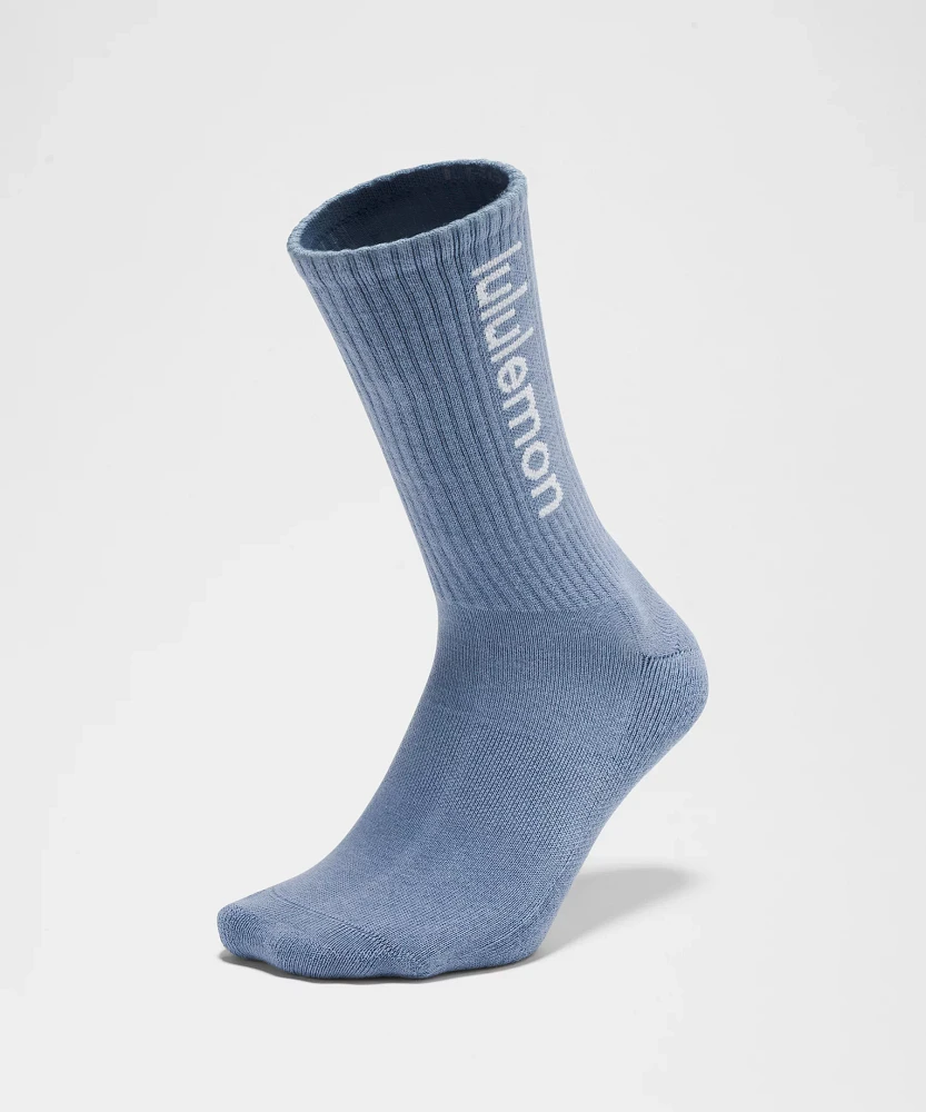 Unisex Daily Essential Crew Socks *Wordmark | Men's