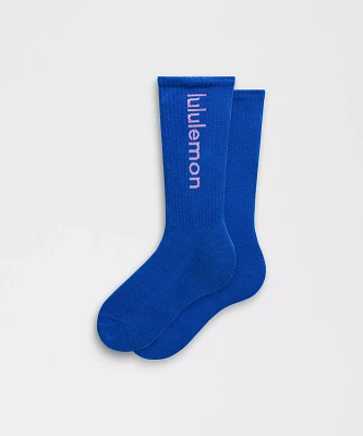 Unisex Daily Essential Crew Socks *Wordmark | Men's