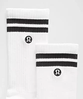 Unisex Daily Essential Crew Socks 3 Pack *Stripe |