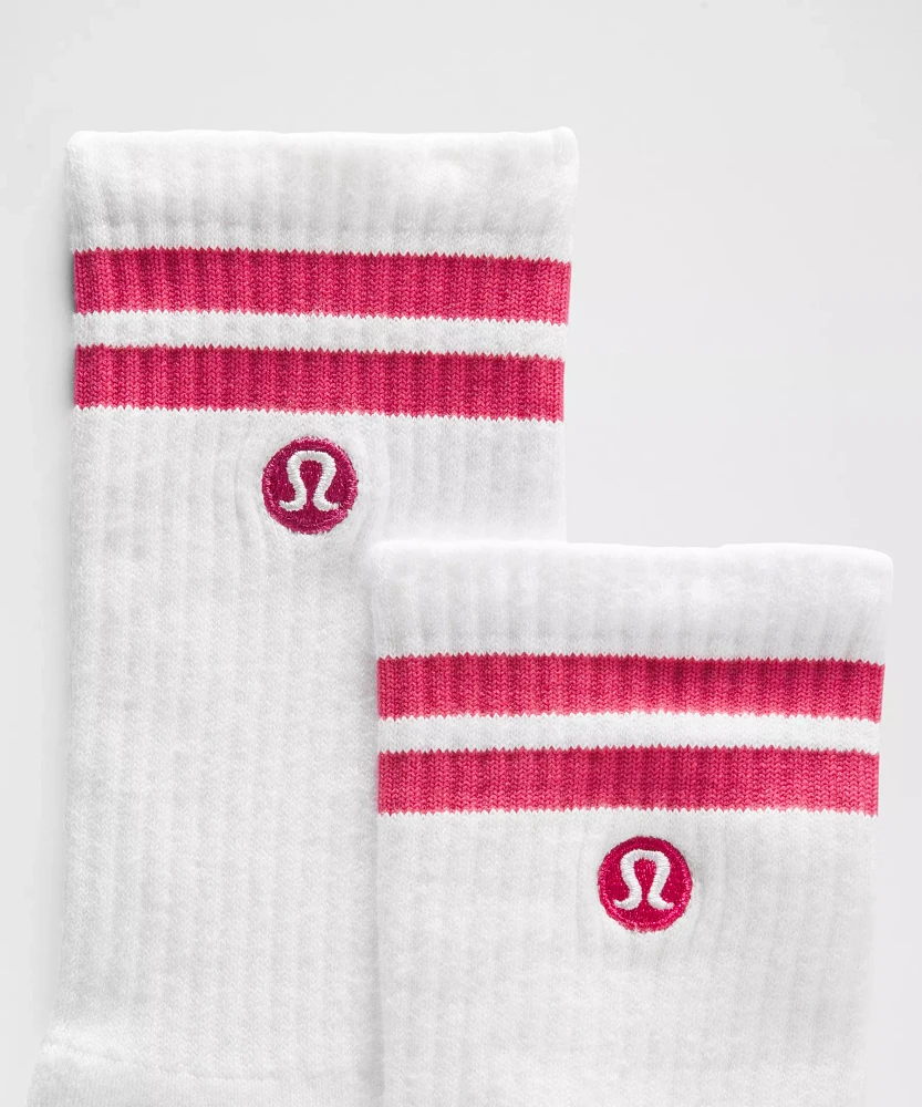 Unisex Daily Essential Crew Socks 3 Pack *Stripe | Men's