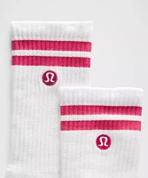Unisex Daily Essential Crew Socks 3 Pack *Stripe | Men's