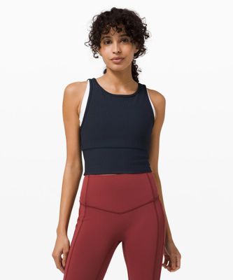 Lululemon athletica Base Pace Two-Toned Ribbed Tank Top, Women's  Sleeveless & Tops