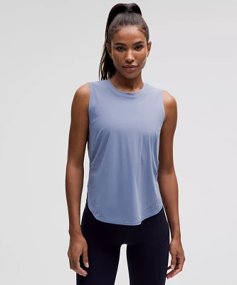 High-Neck Split-Hem Running Tank Top | Women's Sleeveless & Tops