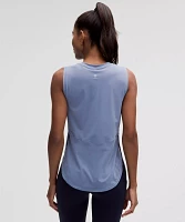 High-Neck Split-Hem Running Tank Top | Women's Sleeveless & Tops