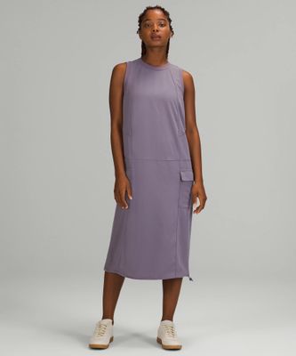 Pocketed Drop-Waist Midi Dress | Women's Dresses