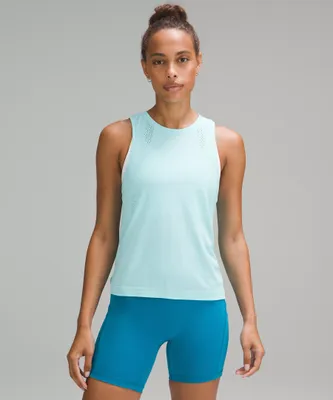 Lululemon Ribbed Softstreme Cropped Tank Top - Black/Neutral - Size 14