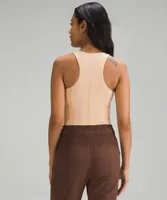 High-Neck Tight-Fit Shelf Bodysuit | Women's Dresses