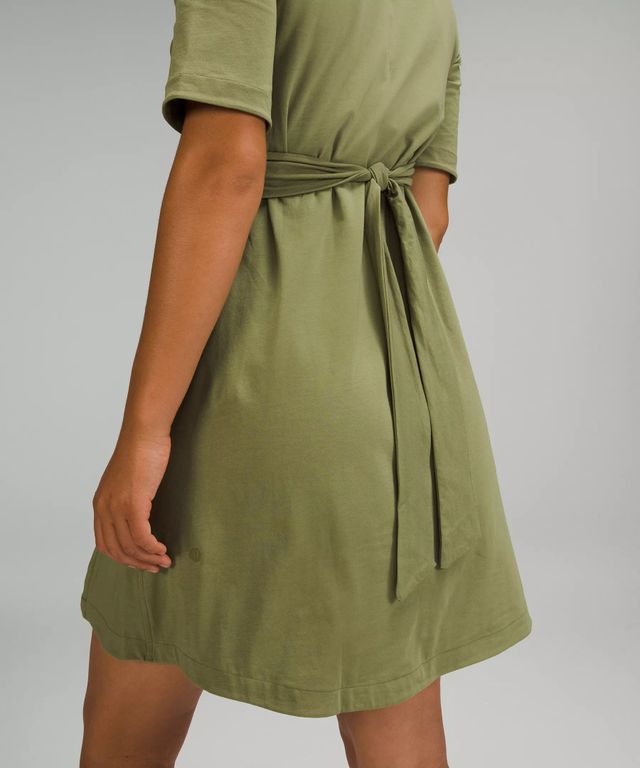 Lululemon athletica Cotton Wrap-Front T-Shirt Dress