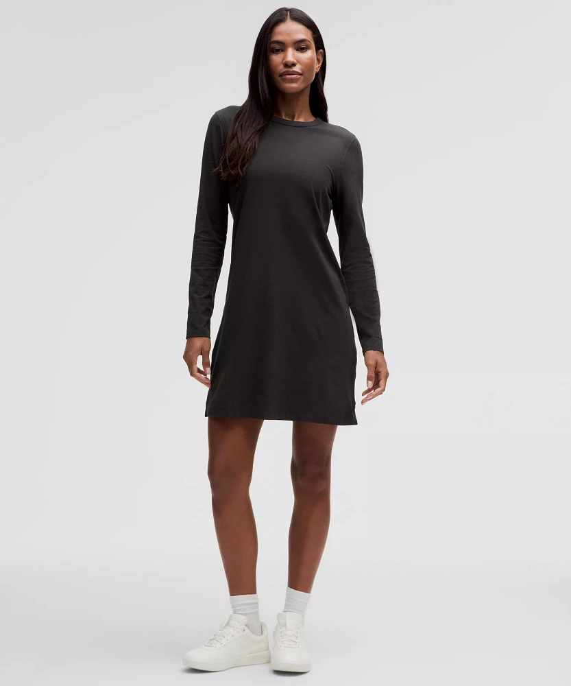 Classic-Fit Cotton-Blend Long-Sleeve Dress | Women's Dresses