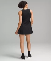 Grid-Texture Sleeveless Linerless Tennis Dress | Women's Dresses