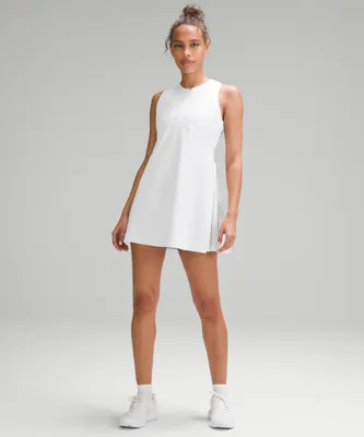Grid-Texture Sleeveless Tennis Dress | Women's Dresses