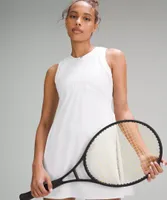 Grid-Texture Sleeveless Linerless Tennis Dress | Women's Dresses