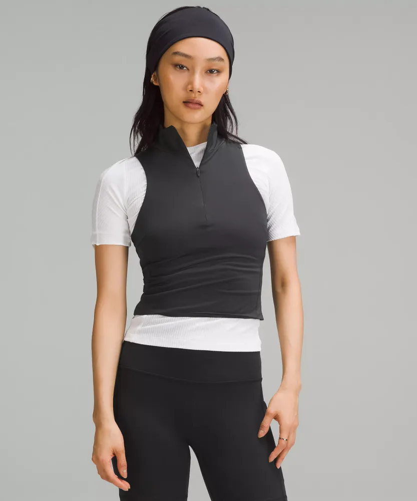Tight-Fit Lined Half-Zip Tank Top *Online Only | Women's Sleeveless & Tops