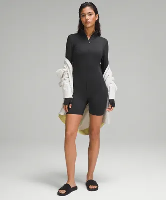 Tight-Fit Lined Long-Sleeve Onesie | Women's Dresses