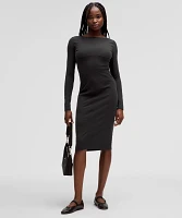 Ribbed Nulu Scoop-Back Long-Sleeve Dress | Women's Dresses