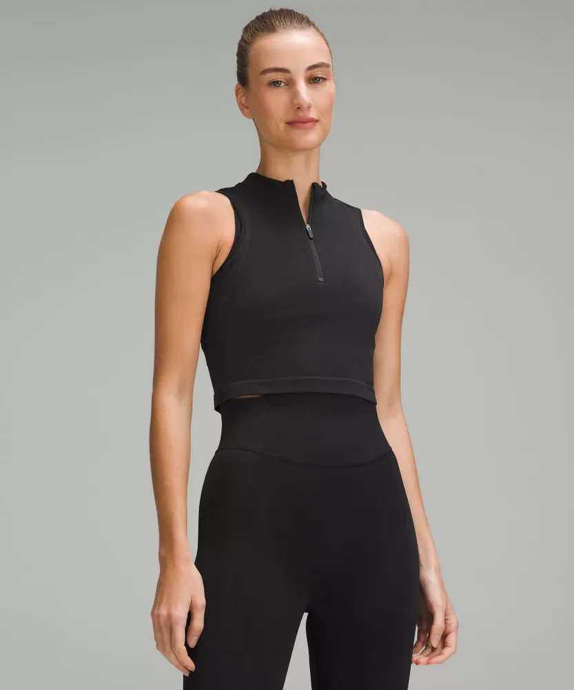 Lululemon athletica Seamless Half-Zip Training Tank Top, Women's Sleeveless  & Tops