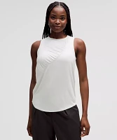 Silk-Blend Shirred Tank Top | Women's Sleeveless & Tops