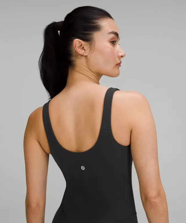 PowerSoft Sleeveless Open-Back Bodysuit -- 25-inch inseam