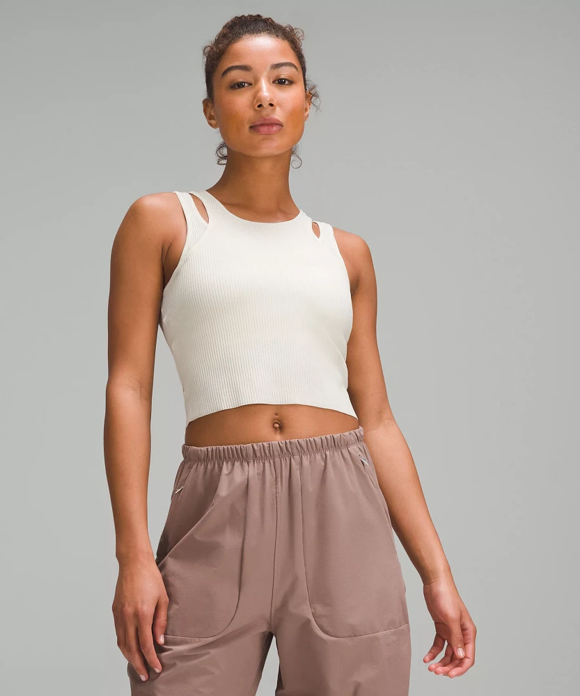 Cut-Out Knit Tank Top | Women's Sleeveless & Tops