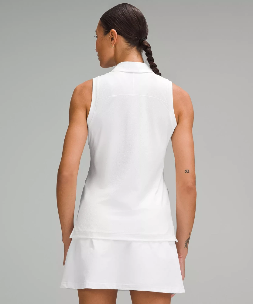 Quick-Dry Sleeveless Polo Shirt *Straight Hem | Women's Shirts