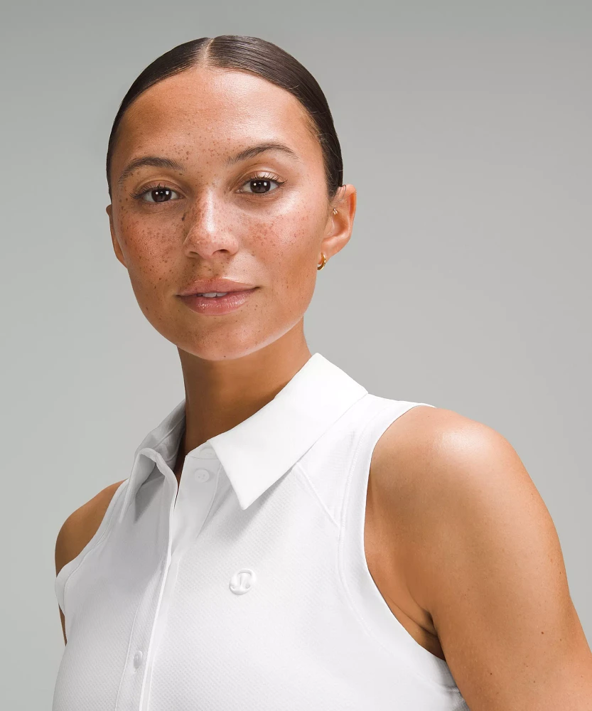 Quick-Dry Sleeveless Polo Shirt *Straight Hem | Women's Shirts
