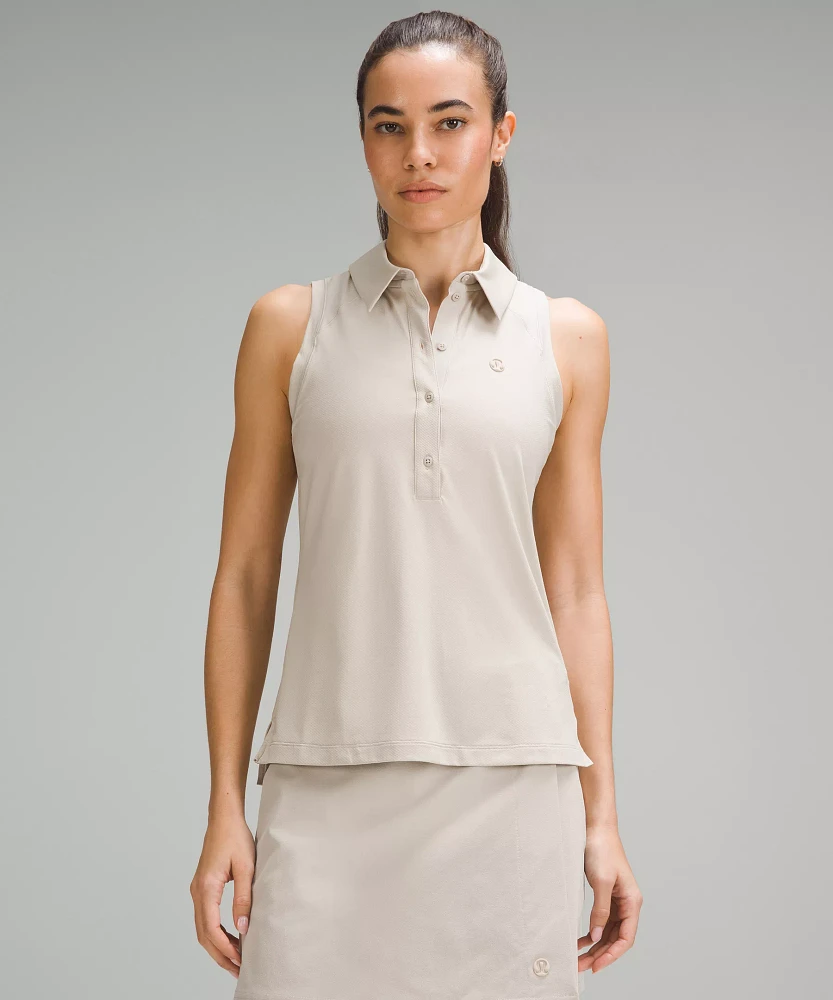 Quick Dry Sleeveless Polo Shirt *Straight Hem | Women's & Tank Tops