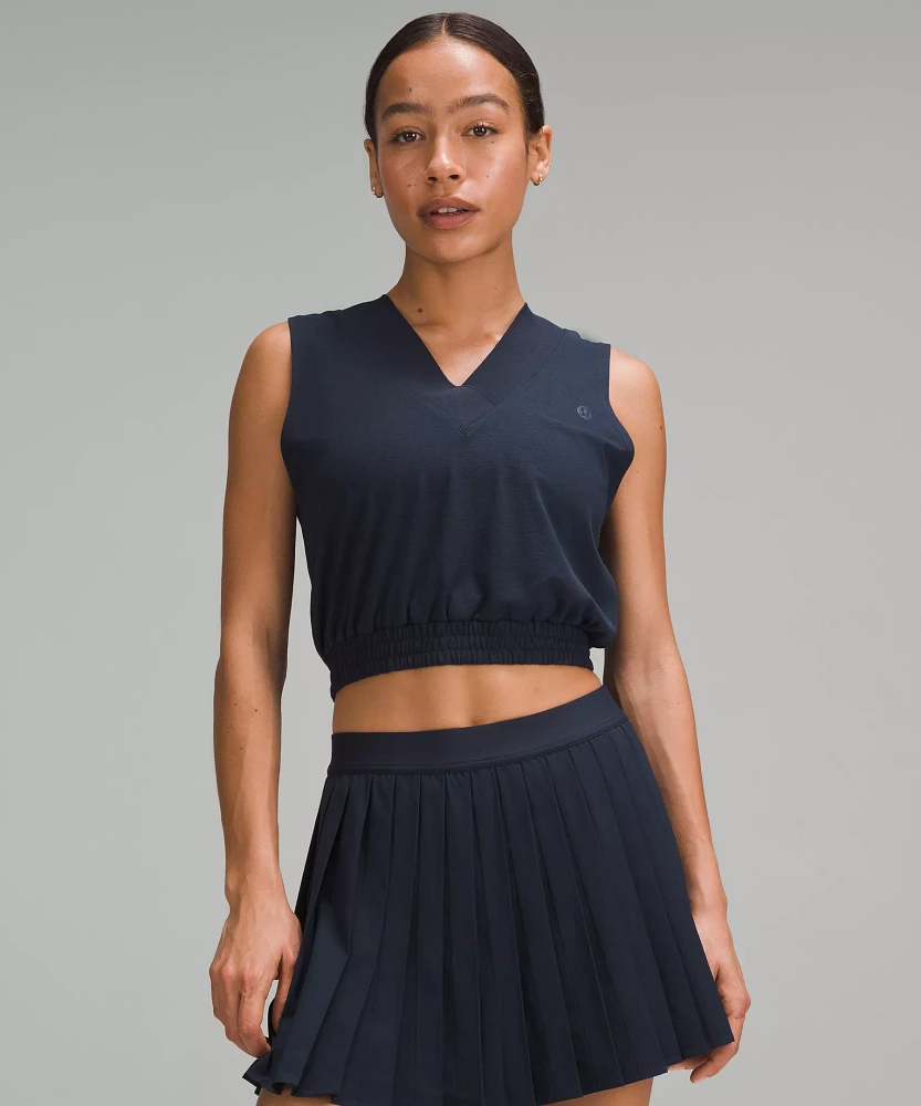 Sleeveless Cropped Tennis Tank Top | Women's & Tops