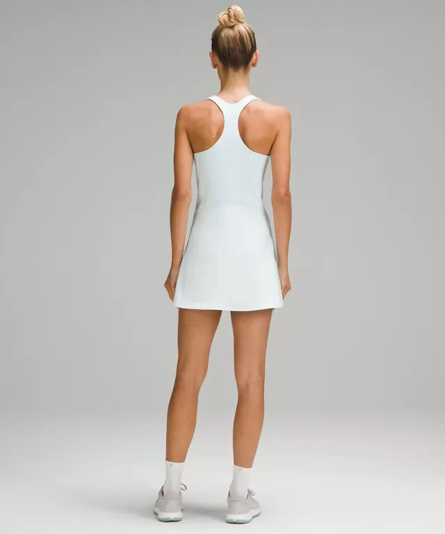 Grid-Texture Sleeveless Tennis Dress, Women's Dresses