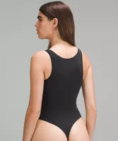 Wundermost Ultra-Soft Nulu Square-Neck Sleeveless Bodysuit | Women's Dresses