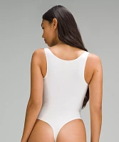 Wundermost Ultra-Soft Nulu Square-Neck Sleeveless Bodysuit | Women's Bodysuits