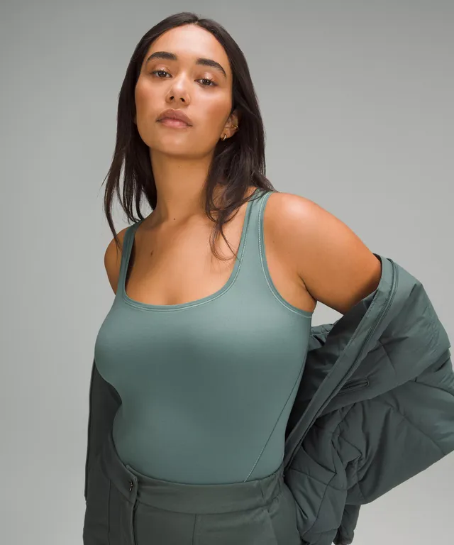 lululemon athletica Wundermost Bodysuit - Ultra-soft Nulu Square-neck  Sleeveless Bodysuit in Gray