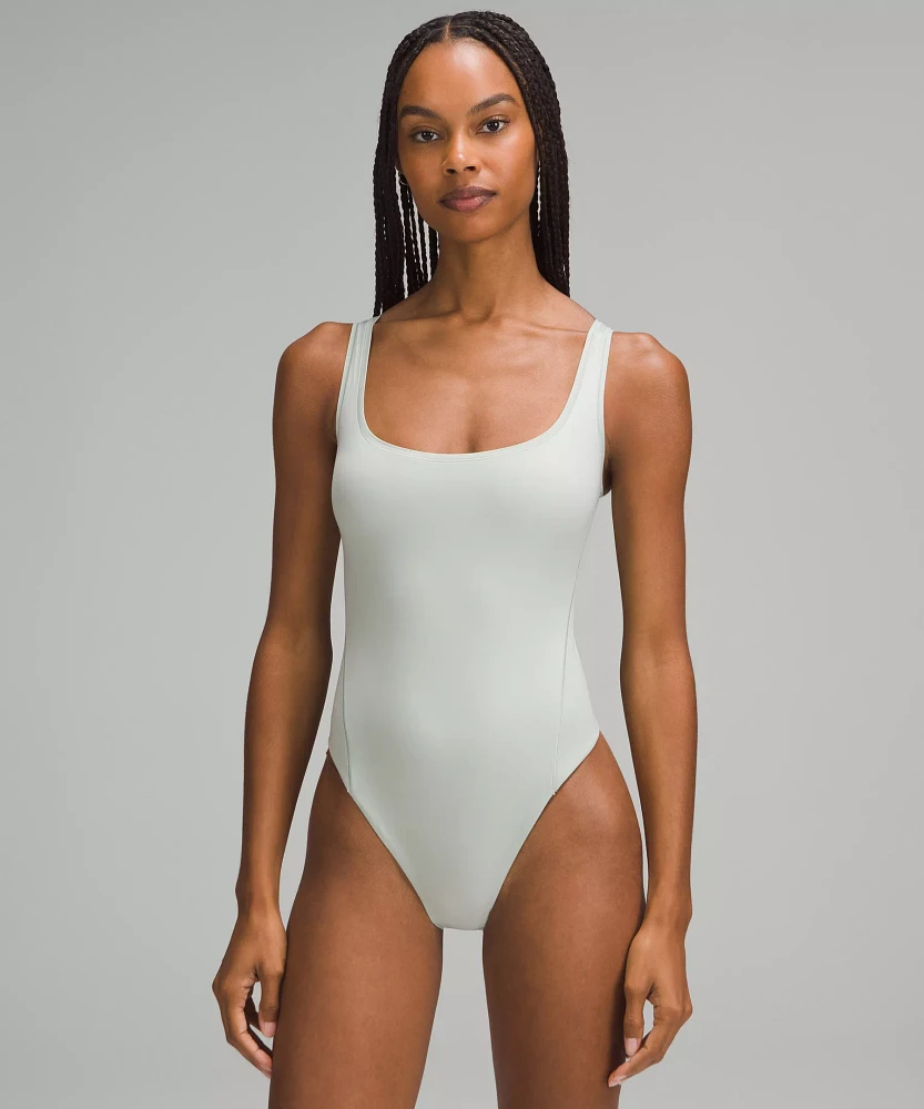 Wundermost Ultra-Soft Nulu Square-Neck Sleeveless Bodysuit | Women's Bodysuits