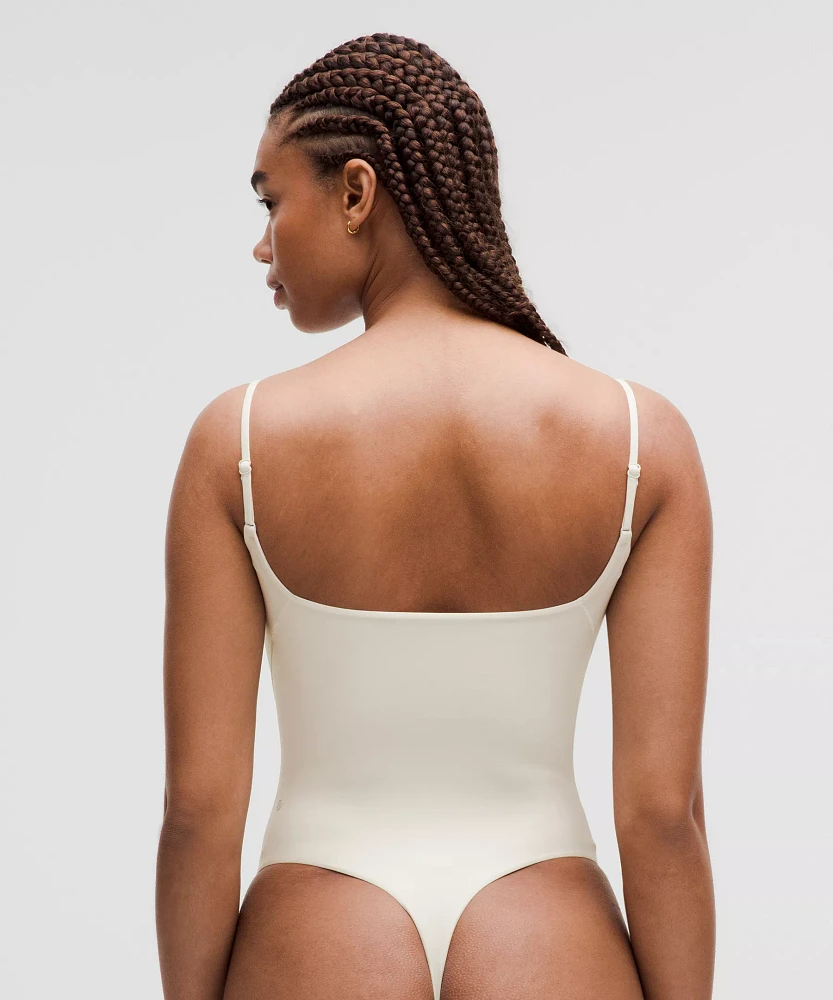 Wundermost Ultra-Soft Nulu Square-Neck Spaghetti-Strap Bodysuit | Women's Bodysuits