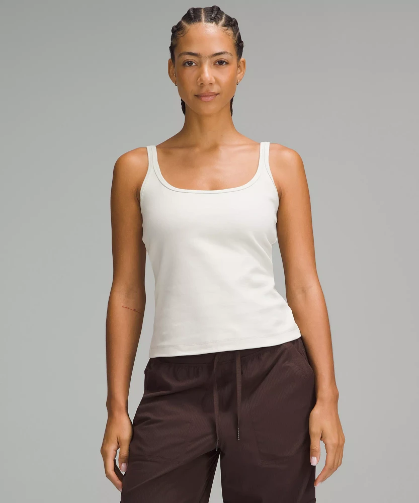 Slim-Fit Stretch Cotton Tank Top | Women's Sleeveless & Tops