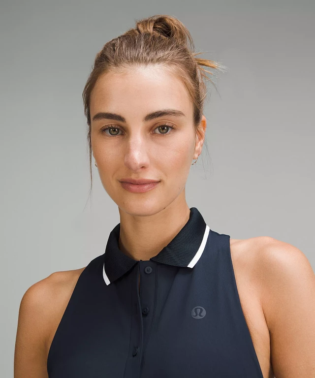 slim fit dress slacks LIANNE TERRY COTTON POLO DRESS – Velvet by Graham & Spencer main image 1