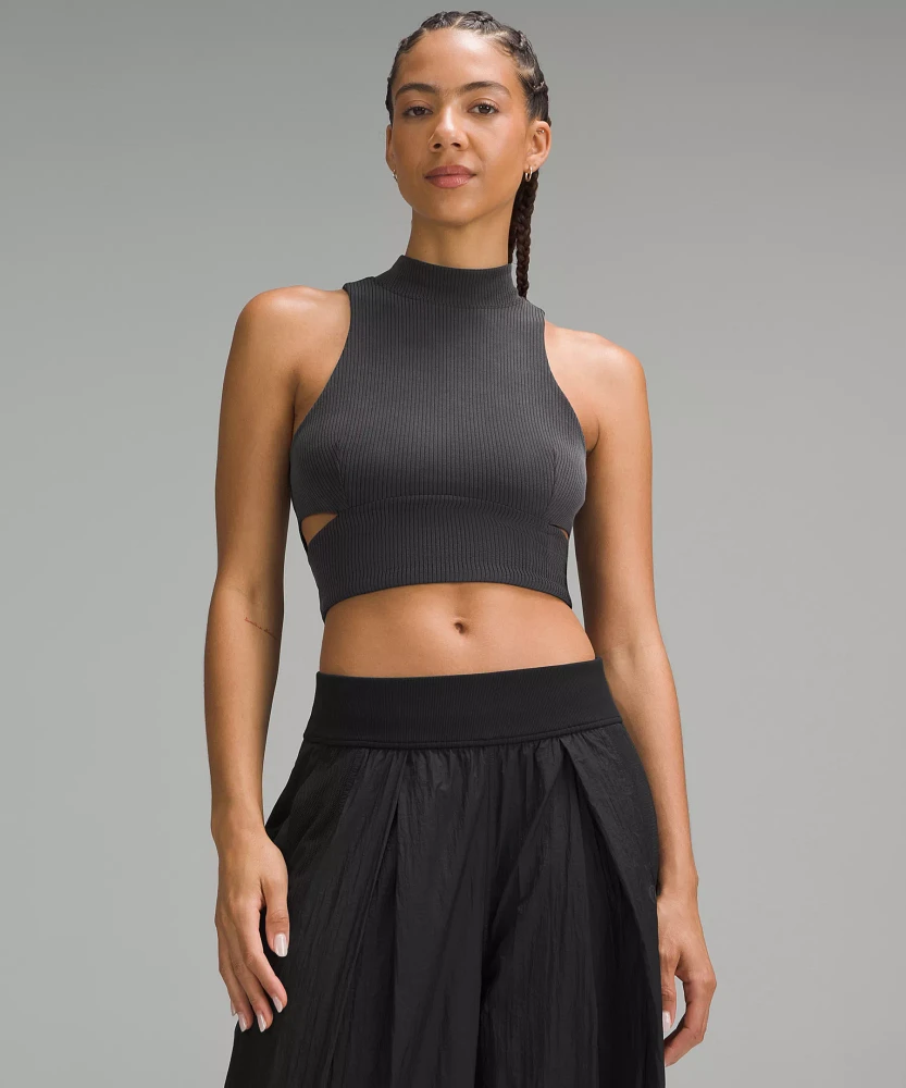 Ribbed Softstreme Mockneck Cropped Tank Top | Women's Sleeveless & Tops