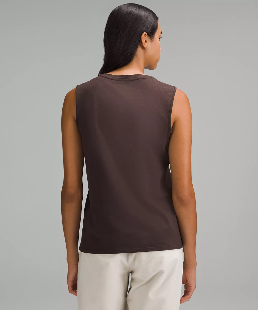 Organic Cotton Crewneck Tank Top | Women's Sleeveless & Tops