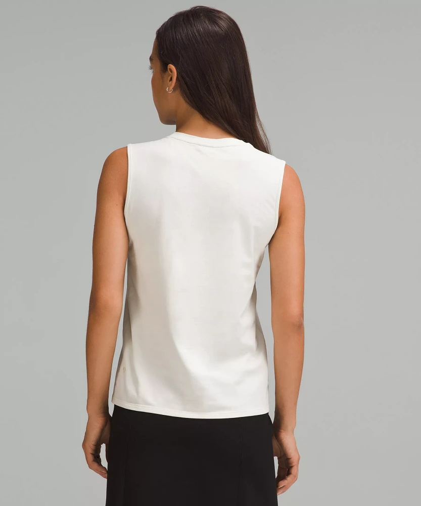 Organic Cotton Crewneck Tank Top | Women's Sleeveless & Tops