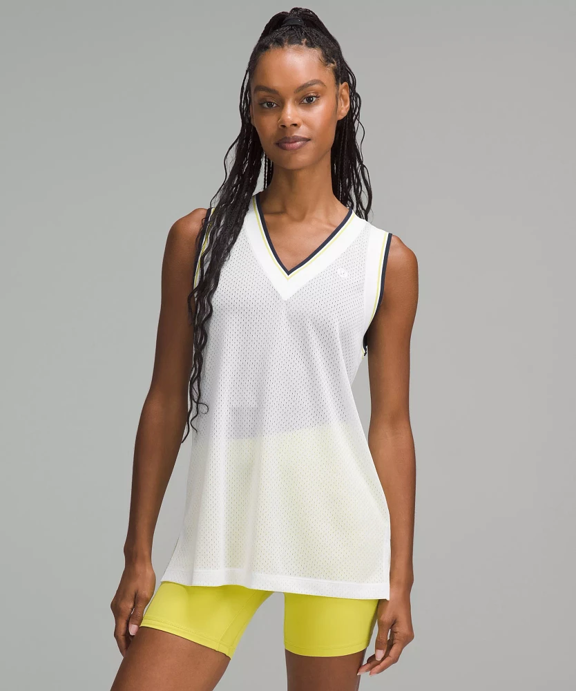 V-Neck Mesh Tennis Tank Top | Women's Sleeveless & Tops