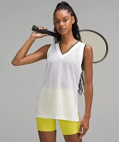 V-Neck Mesh Tennis Tank Top | Women's Sleeveless & Tops