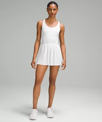Scoop-Neck Pleated Linerless Tennis Dress | Women's Dresses