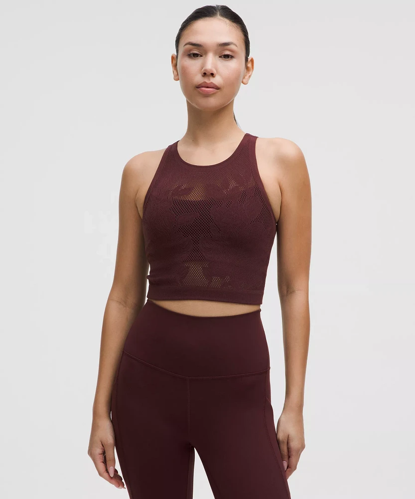 RevealKnit Floral Cropped Tank Top | Women's Sleeveless & Tops