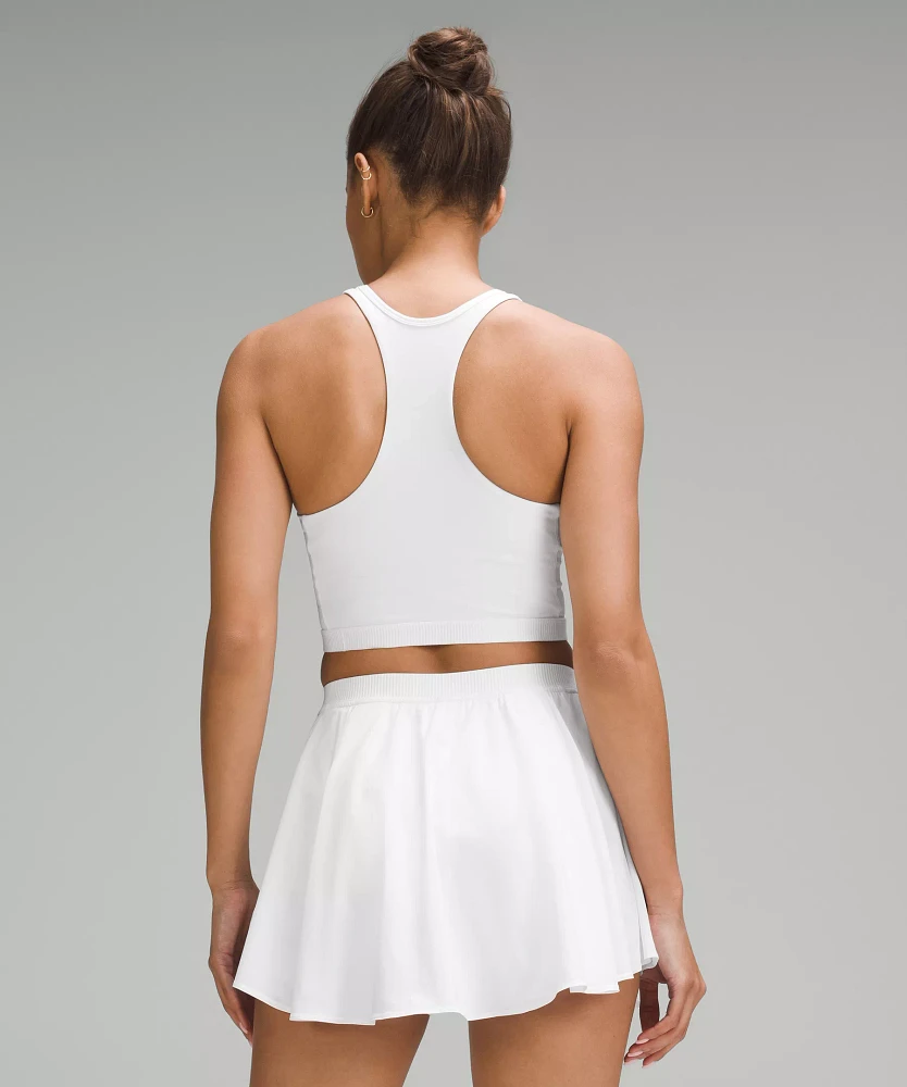 Narrow Hem Cropped Tennis Tank Top *Medium Support, B/C Cup | Women's Sleeveless & Tops