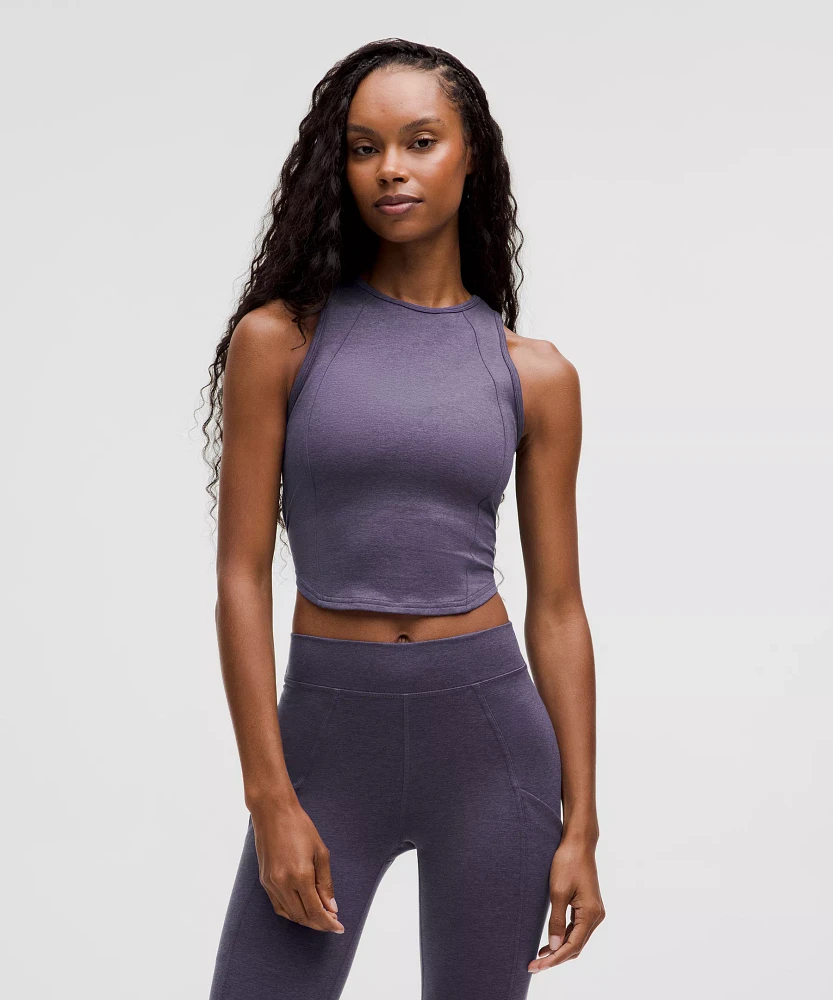 Soft Sueded Crewneck Cropped Tank Top | Women's Sleeveless & Tops