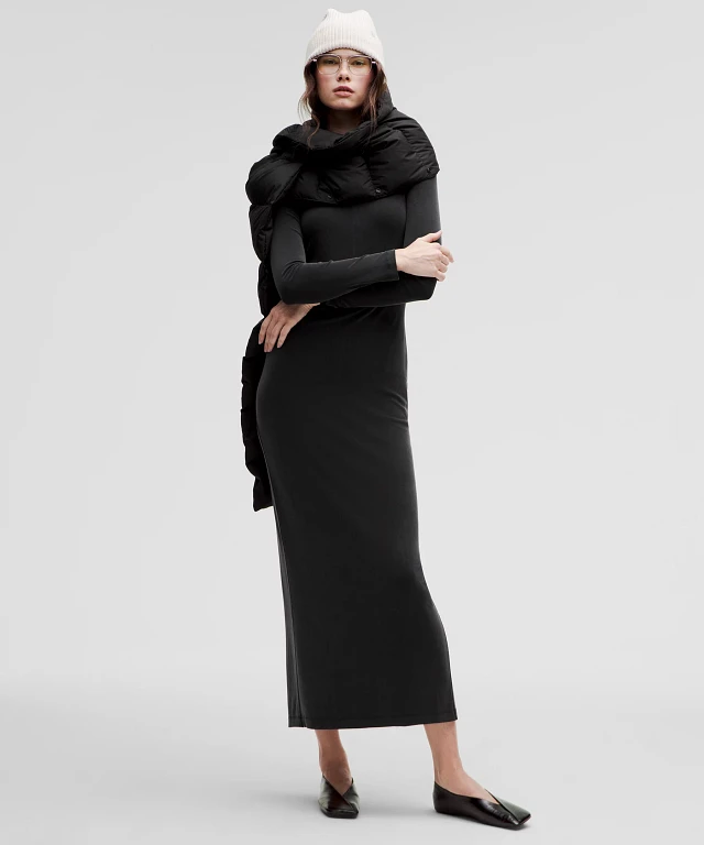 Lululemon athletica Drapey Softstreme Long-Sleeve Maxi Dress | Women's Dresses at Hamilton Place in Chattanooga, TN Lululemon athletica Drapey Softstreme Long-Sleeve Maxi Dress | Women's Dresses at Hamilton Place in Chattanooga, TN