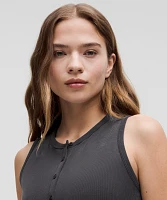 Soft Ribbed Button-Front Tank Top | Women's Sleeveless & Tops